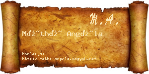 Máthé Angéla névjegykártya